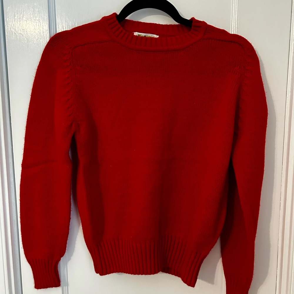 Vibrant Red Women's Crewneck Sweater